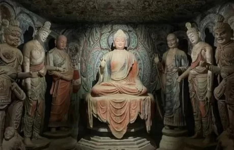 Buddha Statues in Mogao Grottoes along SilK Road