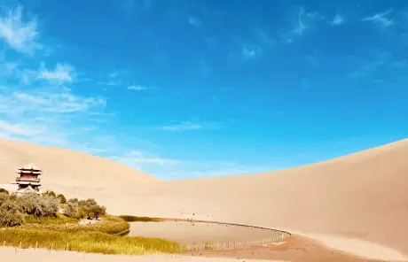 dunhuang-singing-sand-dunes-3 - China Xian Tour: Private & Tailor-Made China Tours China Dunhuang tours to the desert