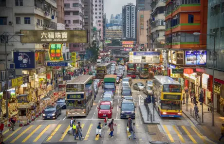 hong-kong-street-afternoon-1webp - China Xian Tour: Private & Tailor-Made China Tours The bustling Streets of Hong Kong