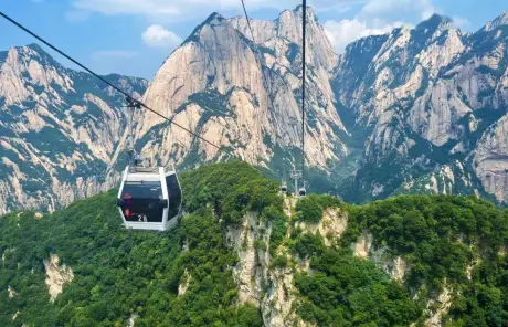 huashan-mountain-cable-car - China Xian Tour: Private & Tailor-Made China Tours Xian tour to Hushan Mountain