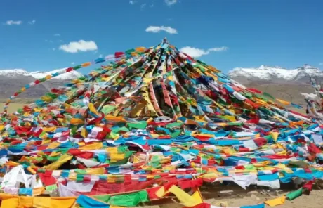 Tibet Kailash Prayer Flags Square