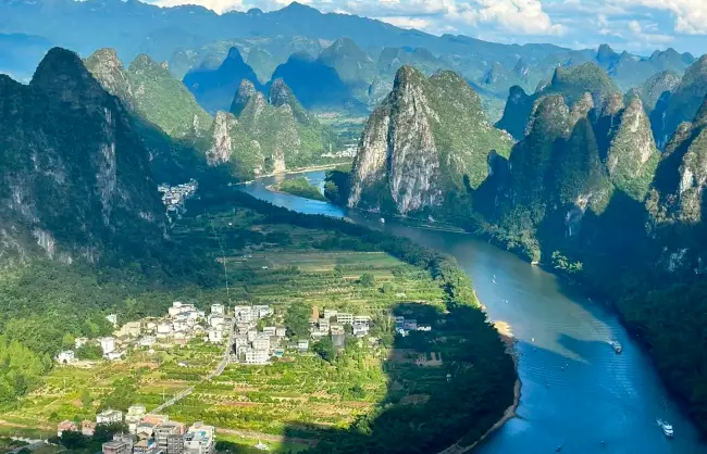 Scenery from Xianggong Hill in Guilin - China Xian Tour: Private & Tailor-Made China Tours Scenery from Xianggong Hill in Guilin