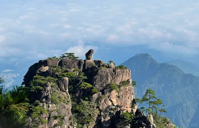 Stone Monkey Watching the Sea on Mt. Huangshan