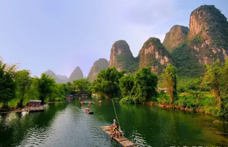 Yangshuo Yulong River Bamboo Rafting